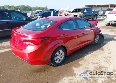 2016 Hyundai Elantra Se z USA, uszkodzony, nr VIN KMHDH4AE1GU504163